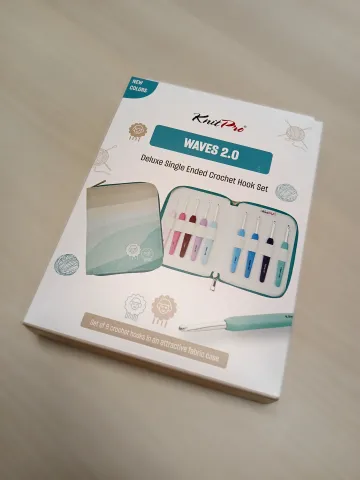 KnitPro Waves 2.0 Deluxe egyfejű horgolótű készlet
